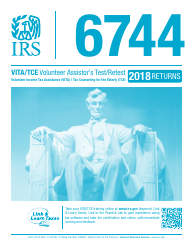 Document preview: IRS Form 6744 Vita/Tce Volunteer Assistor's Test/Retest, 2018