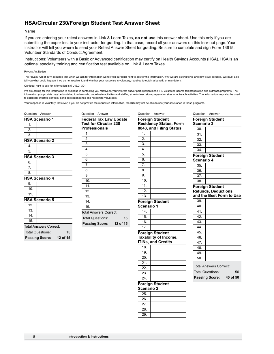 IRS Form 6744 Vita / Tce Volunteer Assistors Test / Retest, Page 10