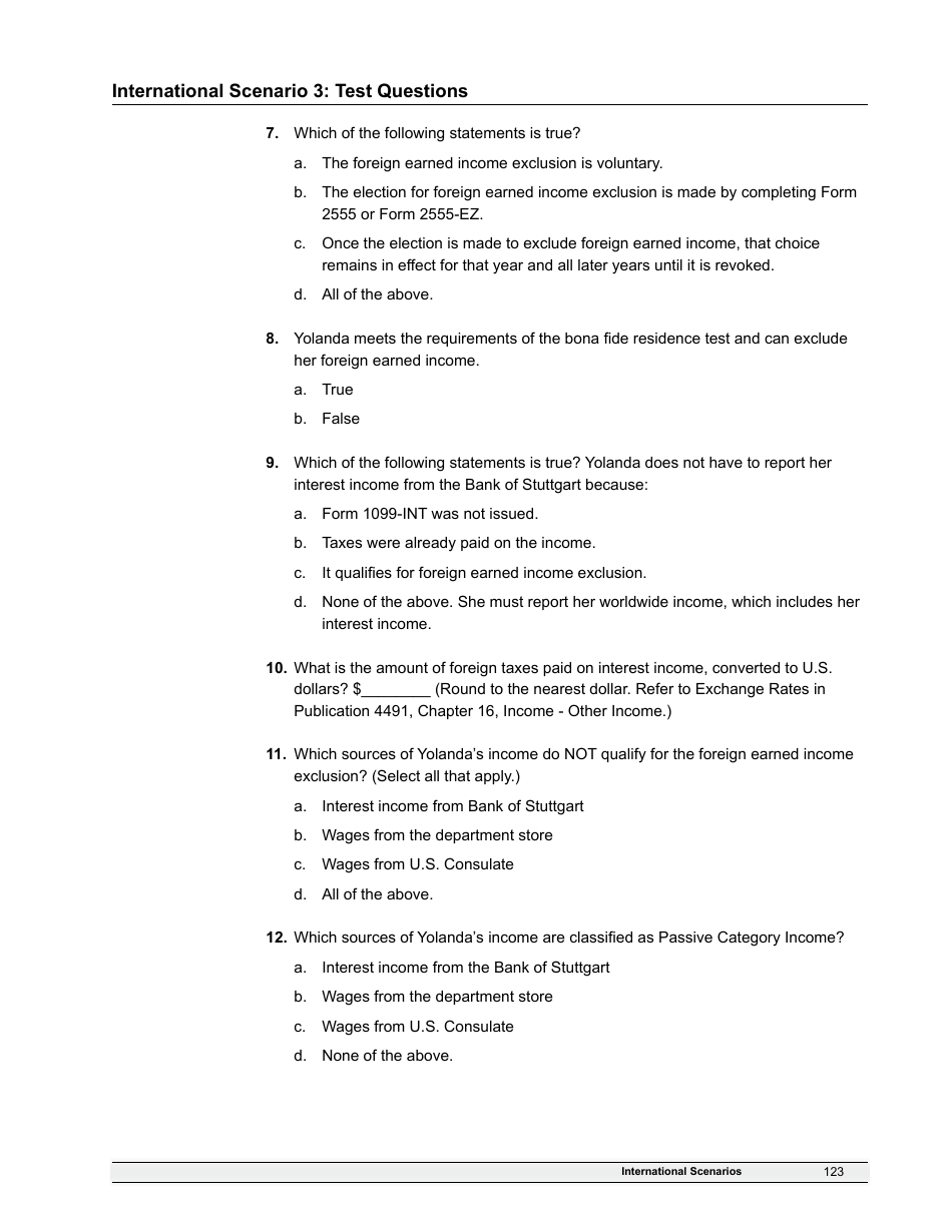IRS Form 6744 Vita / Tce Volunteer Assistors Test / Retest, Page 125