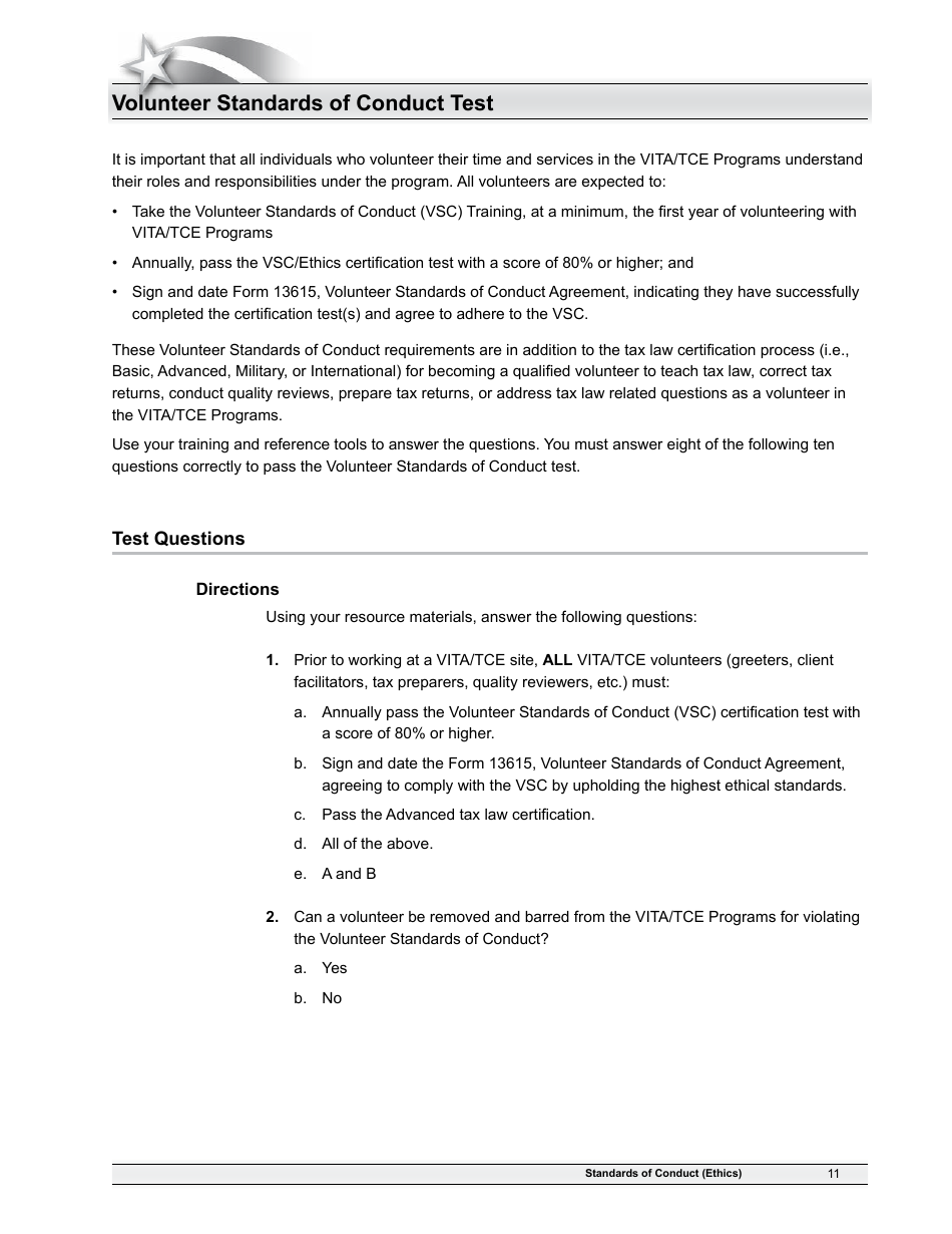 IRS Form 6744 Vita / Tce Volunteer Assistors Test / Retest, Page 13
