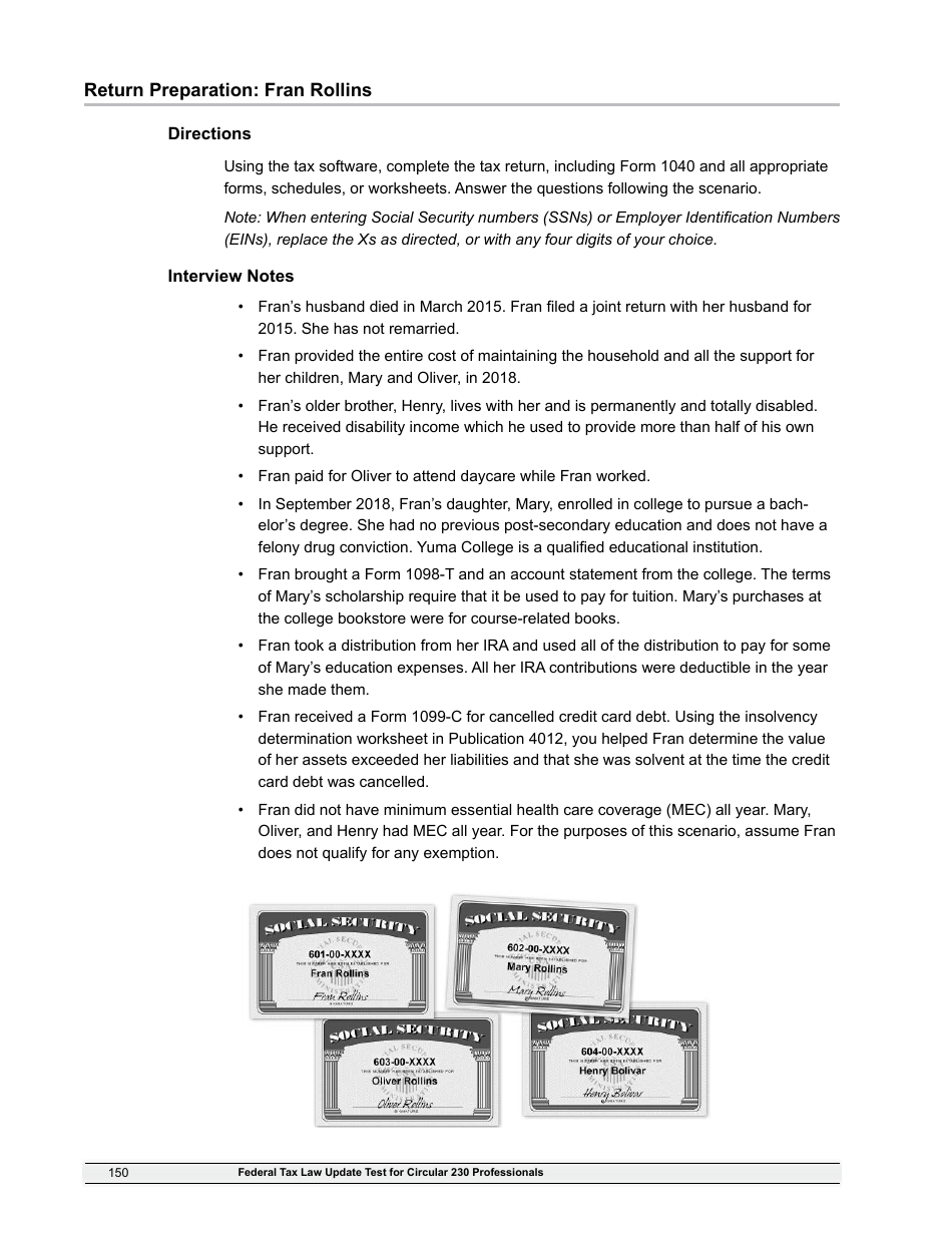 IRS Form 6744 Vita / Tce Volunteer Assistors Test / Retest, Page 152