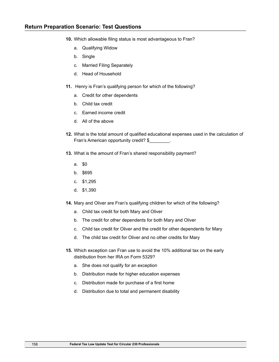 IRS Form 6744 Vita / Tce Volunteer Assistors Test / Retest, Page 160