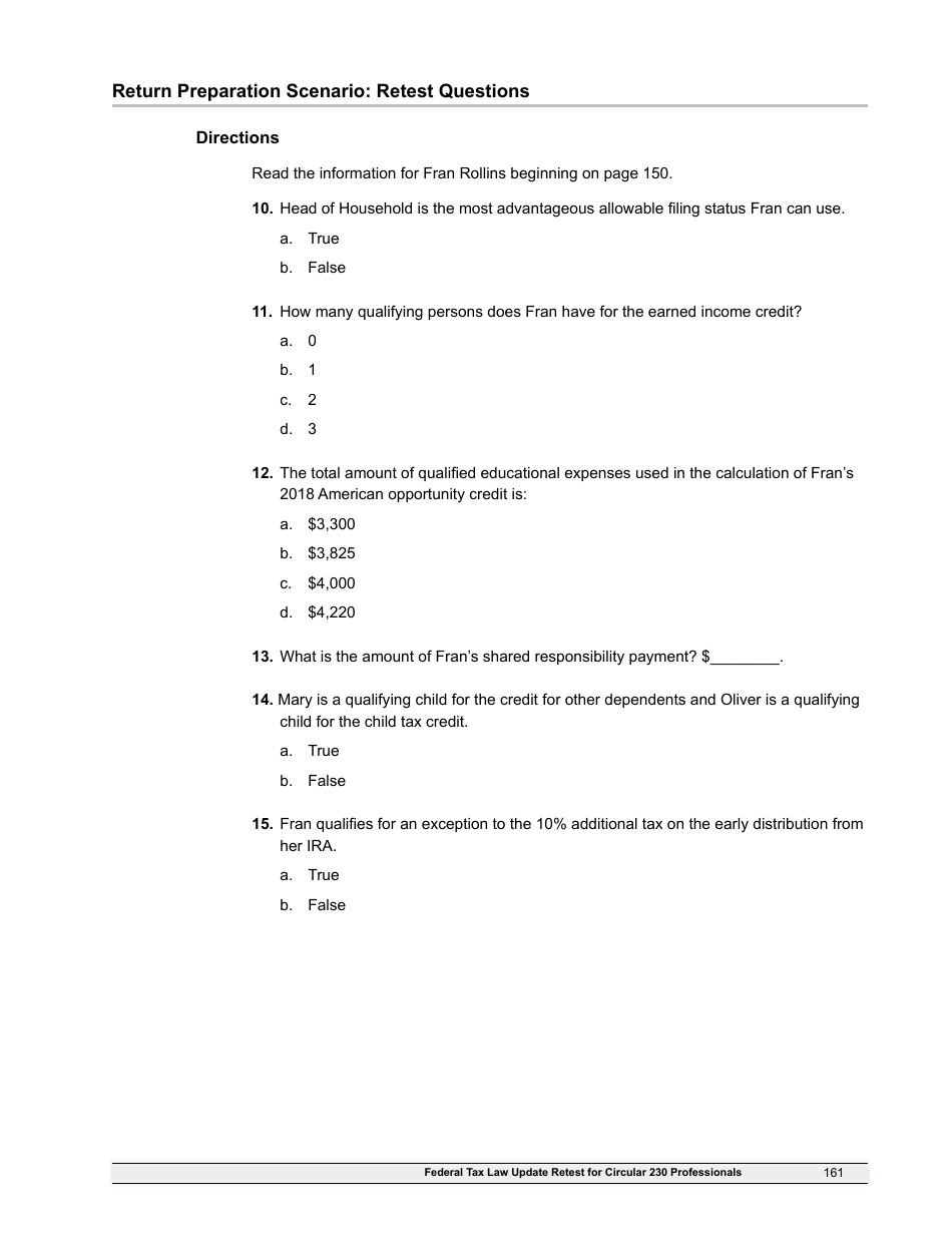 IRS Form 6744 Vita / Tce Volunteer Assistors Test / Retest, Page 163