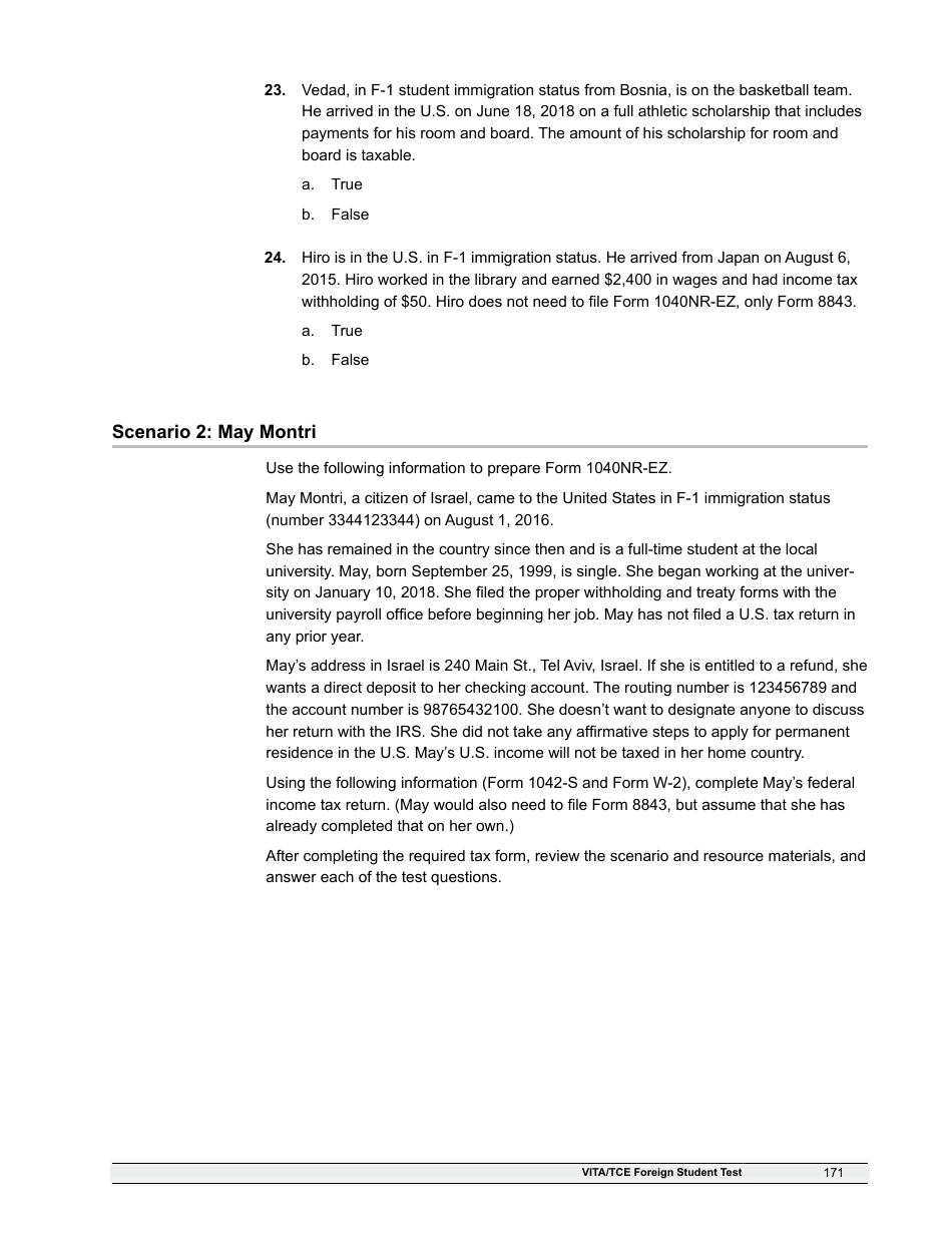 IRS Form 6744 Vita / Tce Volunteer Assistors Test / Retest, Page 173