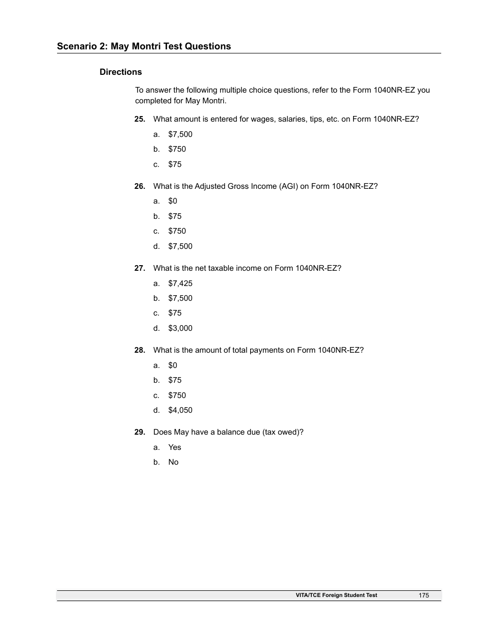 IRS Form 6744 Vita / Tce Volunteer Assistors Test / Retest, Page 177
