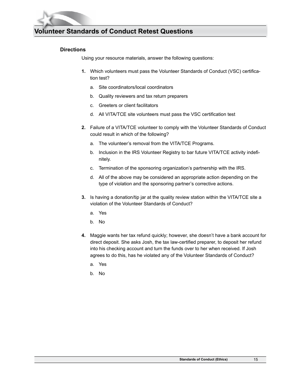 IRS Form 6744 Vita / Tce Volunteer Assistors Test / Retest, Page 17