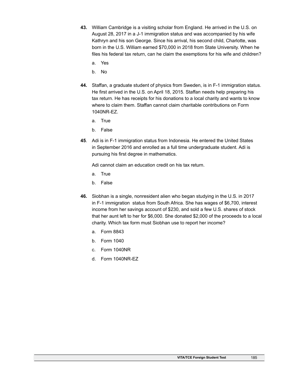 IRS Form 6744 Vita / Tce Volunteer Assistors Test / Retest, Page 187