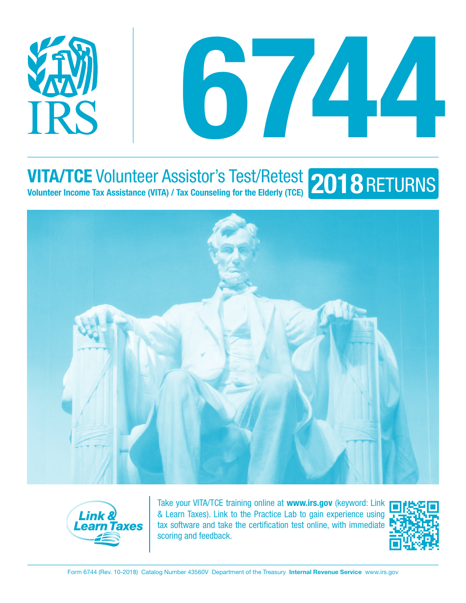 IRS Form 6744 Vita / Tce Volunteer Assistors Test / Retest, Page 1