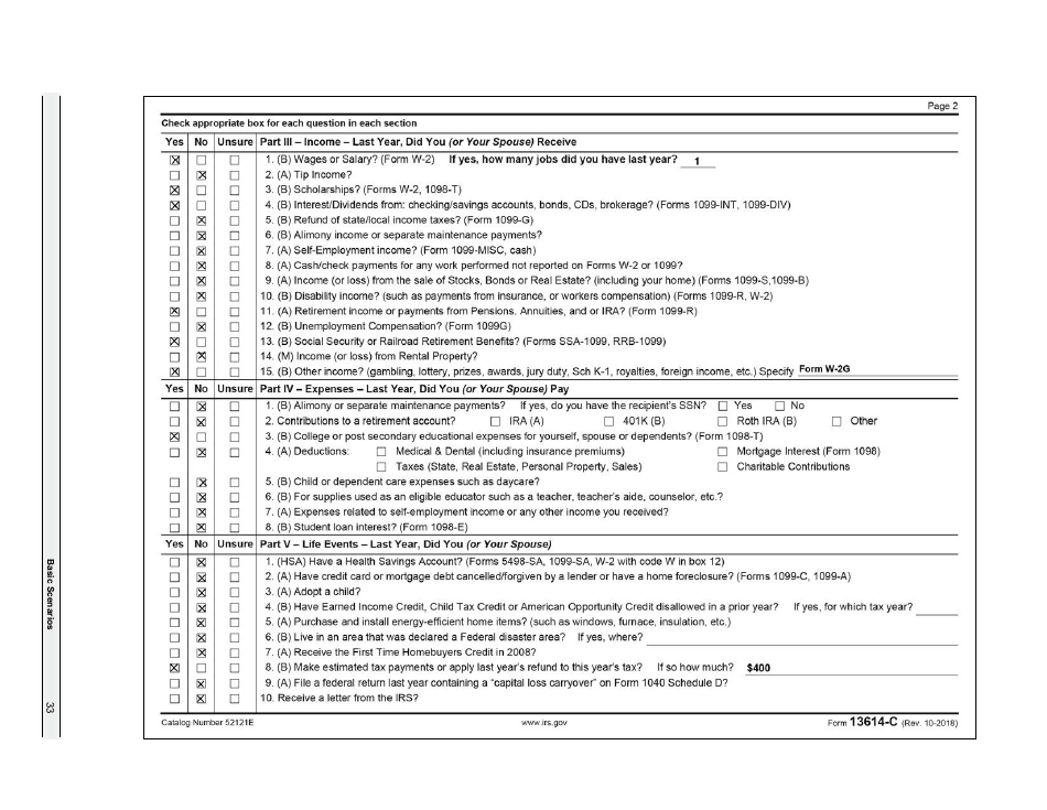 IRS Form 6744 Vita / Tce Volunteer Assistors Test / Retest, Page 35