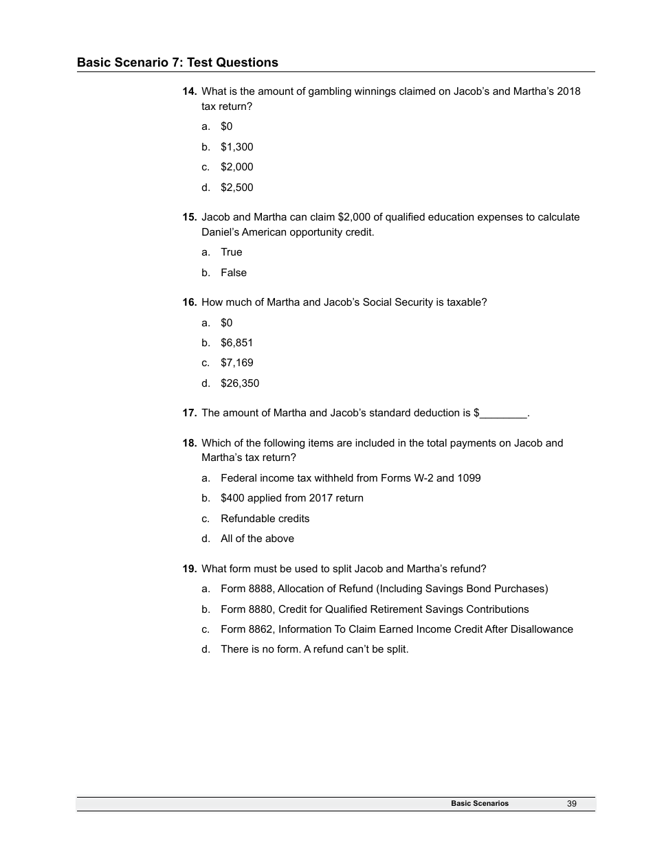IRS Form 6744 Vita / Tce Volunteer Assistors Test / Retest, Page 41