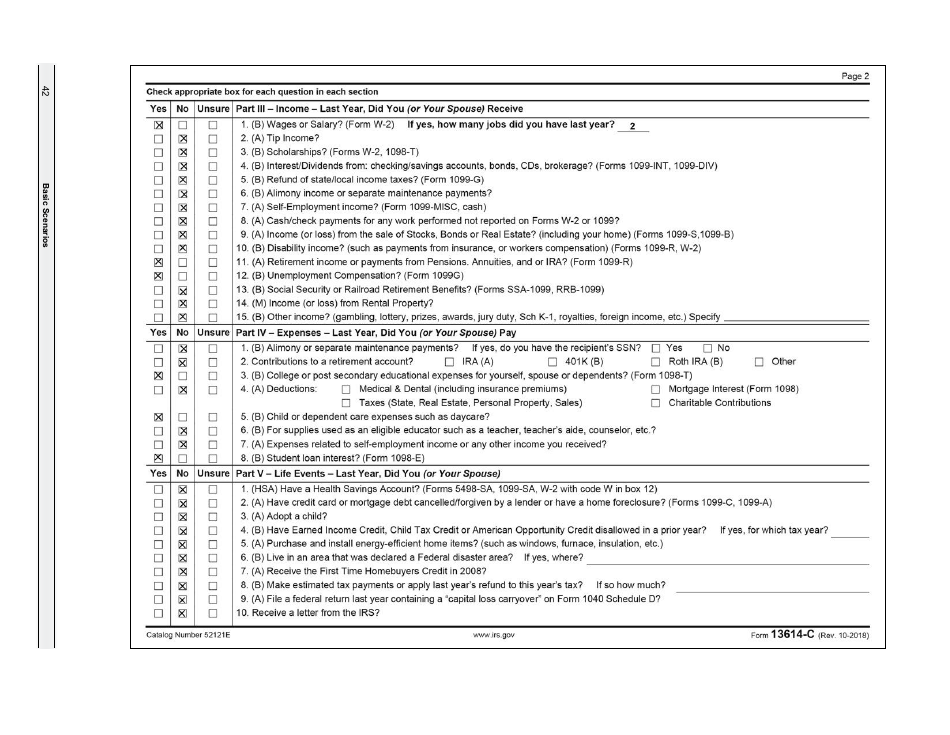 IRS Form 6744 Vita / Tce Volunteer Assistors Test / Retest, Page 44