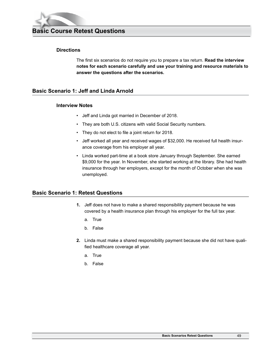 IRS Form 6744 Vita / Tce Volunteer Assistors Test / Retest, Page 51