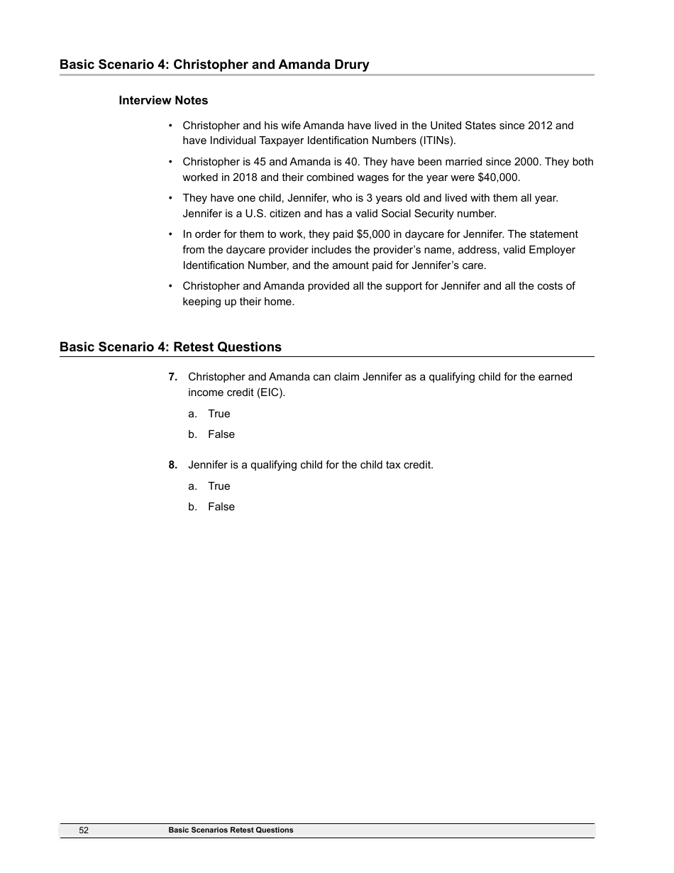 IRS Form 6744 Vita / Tce Volunteer Assistors Test / Retest, Page 54