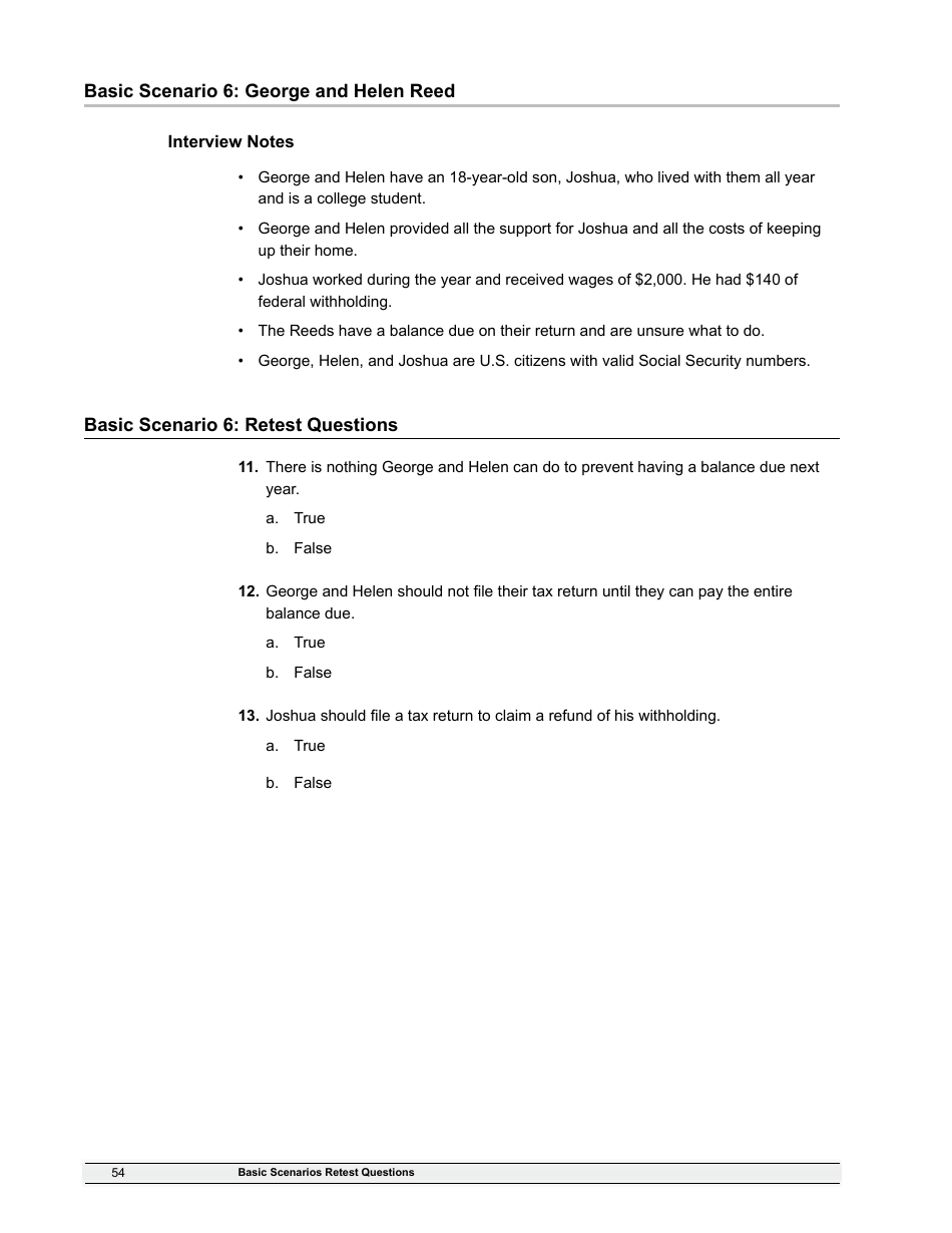 IRS Form 6744 Vita / Tce Volunteer Assistors Test / Retest, Page 56