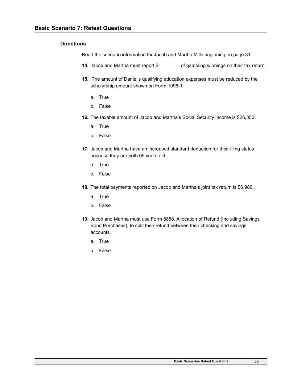 IRS Form 6744 Vita / Tce Volunteer Assistors Test / Retest, Page 57