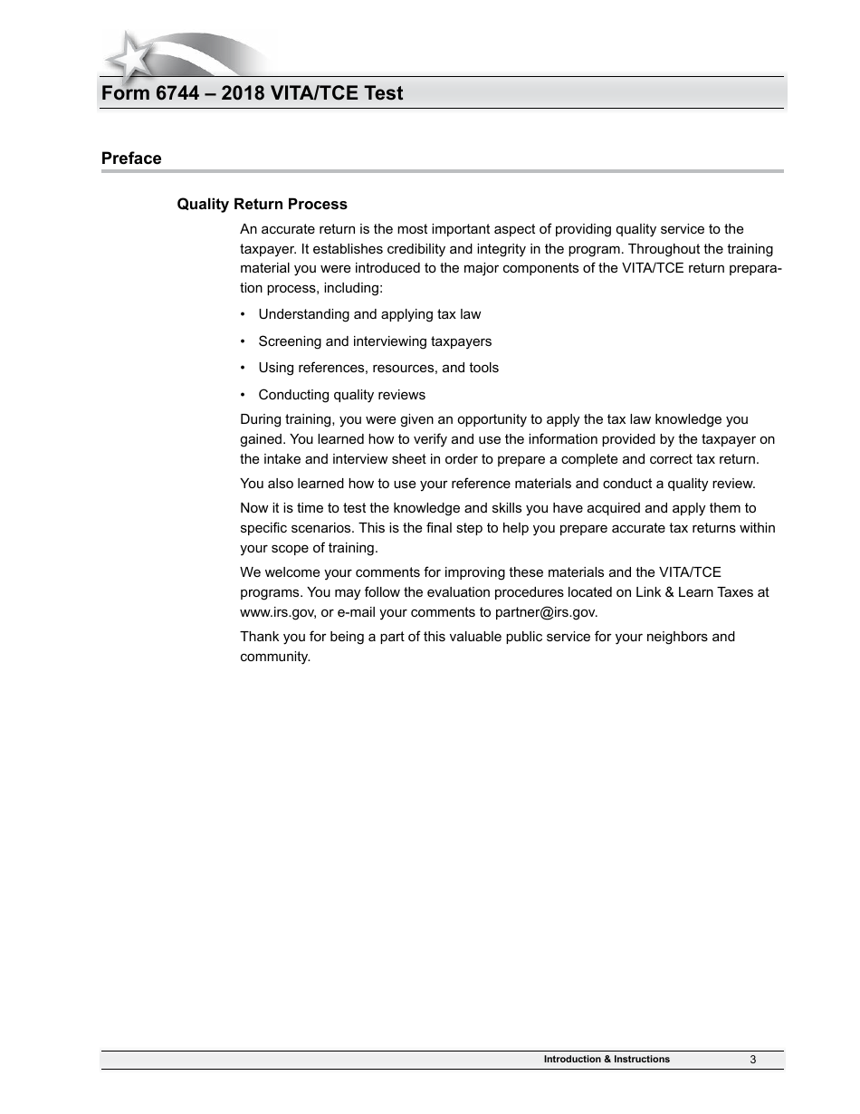 IRS Form 6744 Vita / Tce Volunteer Assistors Test / Retest, Page 5