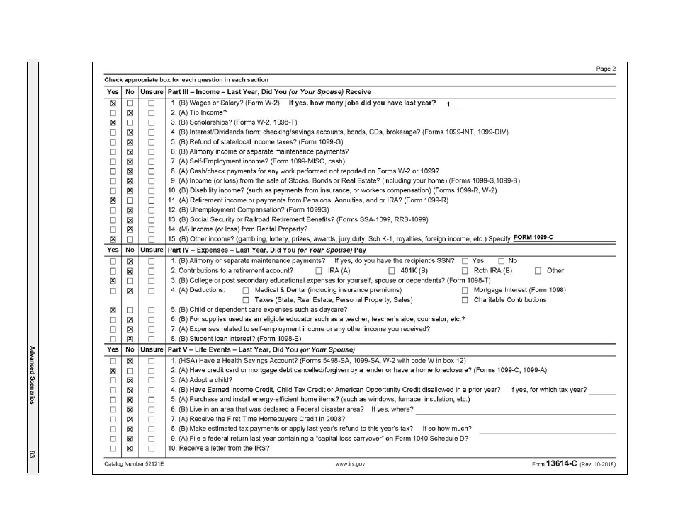 IRS Form 6744 Vita / Tce Volunteer Assistors Test / Retest, Page 65