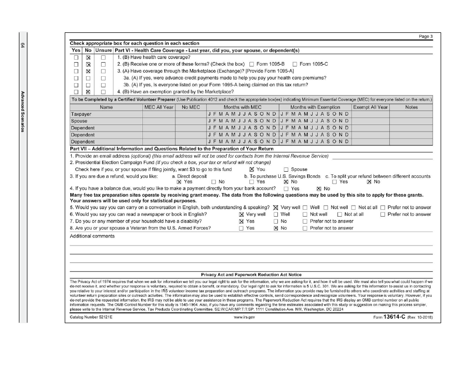 IRS Form 6744 Vita / Tce Volunteer Assistors Test / Retest, Page 66