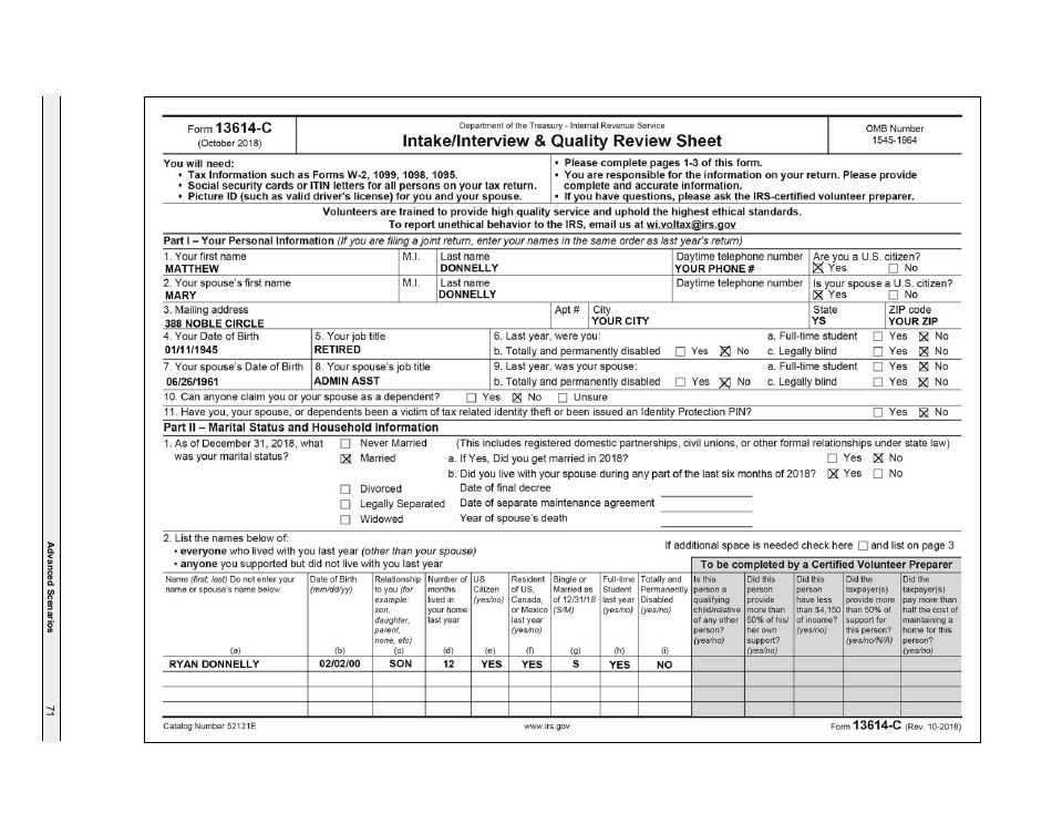 IRS Form 6744 Vita / Tce Volunteer Assistors Test / Retest, Page 73