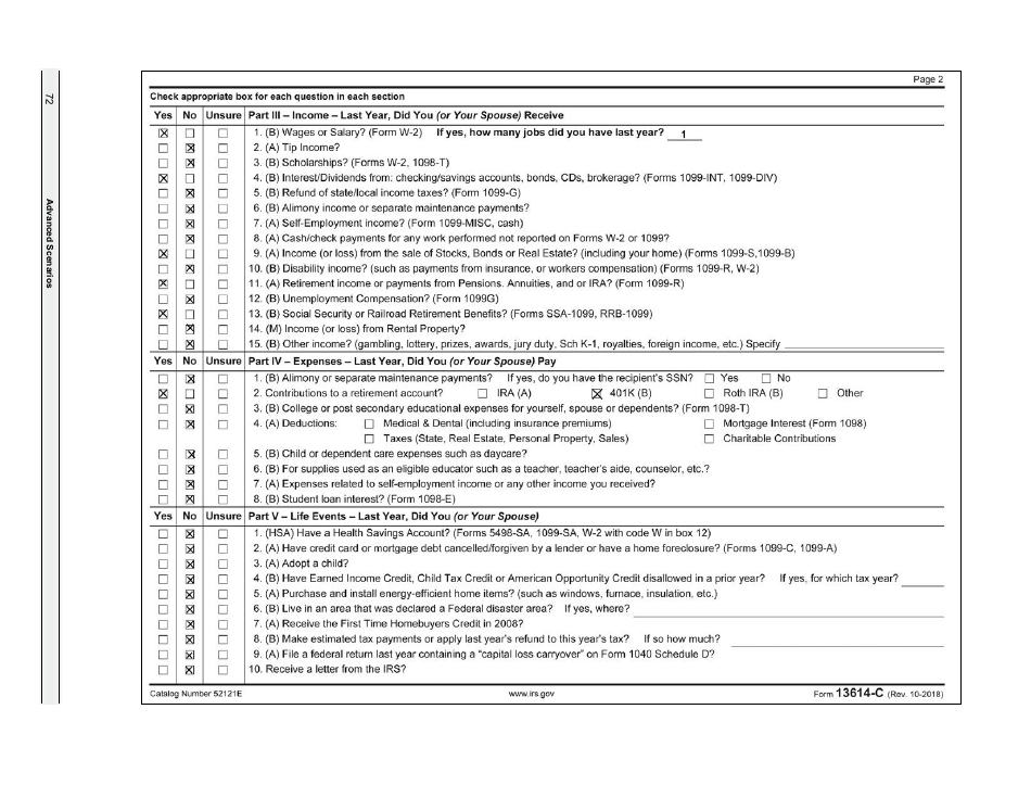IRS Form 6744 Vita / Tce Volunteer Assistors Test / Retest, Page 74