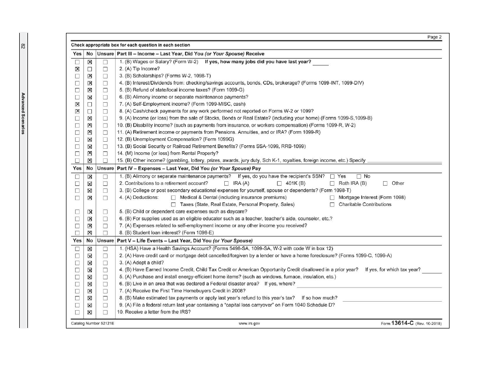 IRS Form 6744 Vita / Tce Volunteer Assistors Test / Retest, Page 84