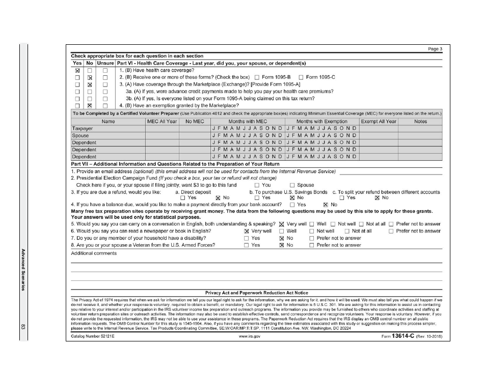 IRS Form 6744 Vita / Tce Volunteer Assistors Test / Retest, Page 85