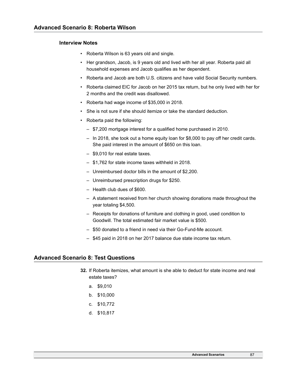 IRS Form 6744 Vita / Tce Volunteer Assistors Test / Retest, Page 89