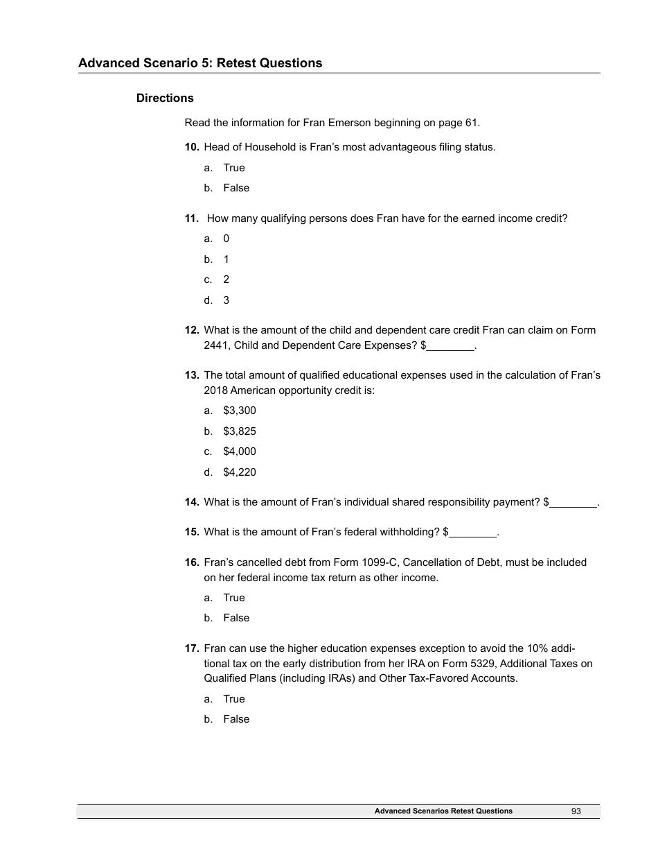 IRS Form 6744 Vita / Tce Volunteer Assistors Test / Retest, Page 95