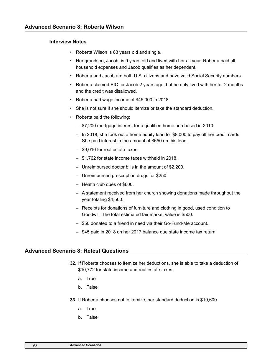 IRS Form 6744 Vita / Tce Volunteer Assistors Test / Retest, Page 98
