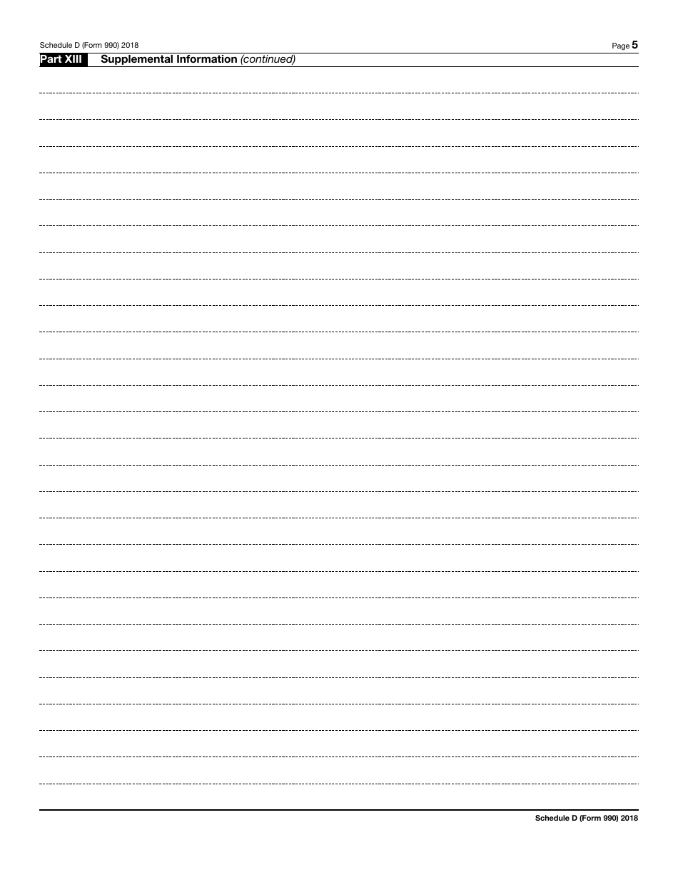 IRS Form 990 Schedule D Supplemental Financial Statements, Page 5