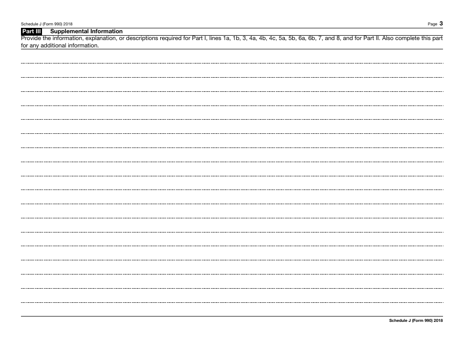 IRS Form 990 Schedule J Compensation Information, Page 3