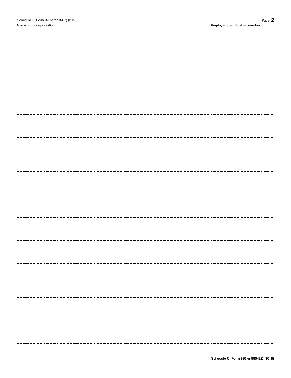 IRS Form 990 Schedule O Supplemental Information to Form 990 or 990-ez, Page 2