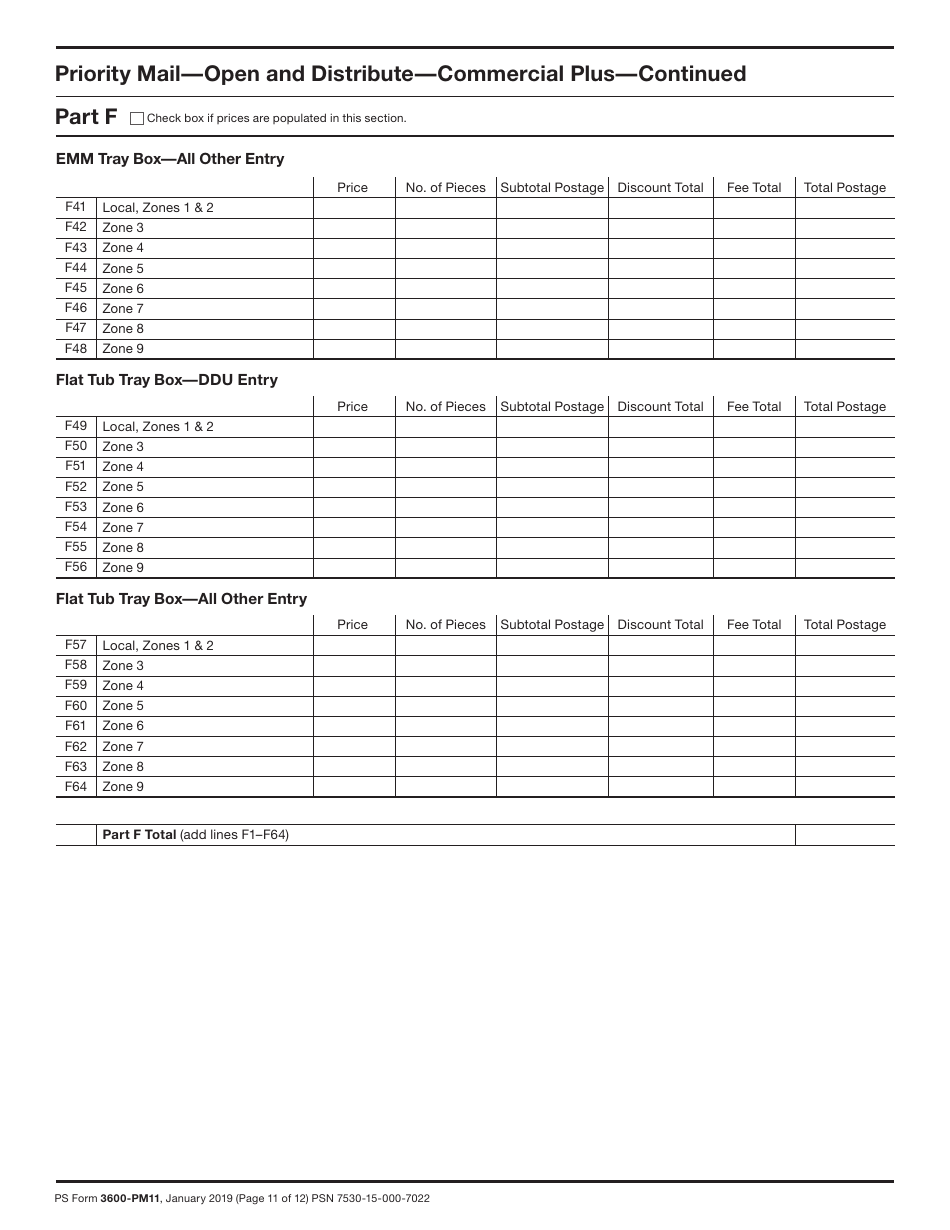 PS Form 3600-PM - Fill Out, Sign Online and Download Printable PDF ...