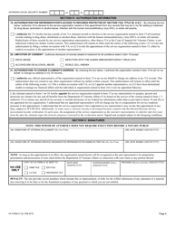 VA Form 21-22 Appointment of Veterans Service Organization as Claimant's Representative, Page 2