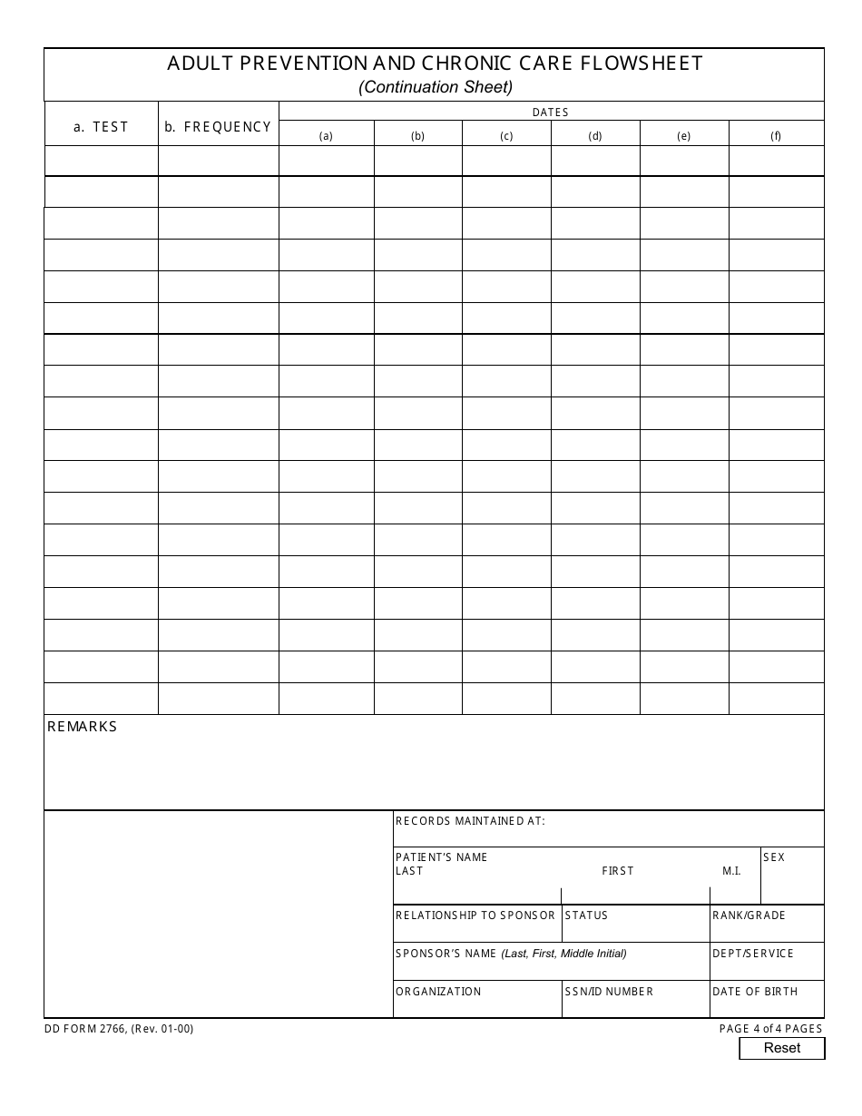 DD Form 2766 - Fill Out, Sign Online and Download Fillable PDF ...