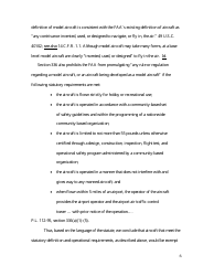 14 Cfr Part 91 (Docket No. FAA-2014-0396), Interpretation of the Special Rule for Model Aircraft, Page 6