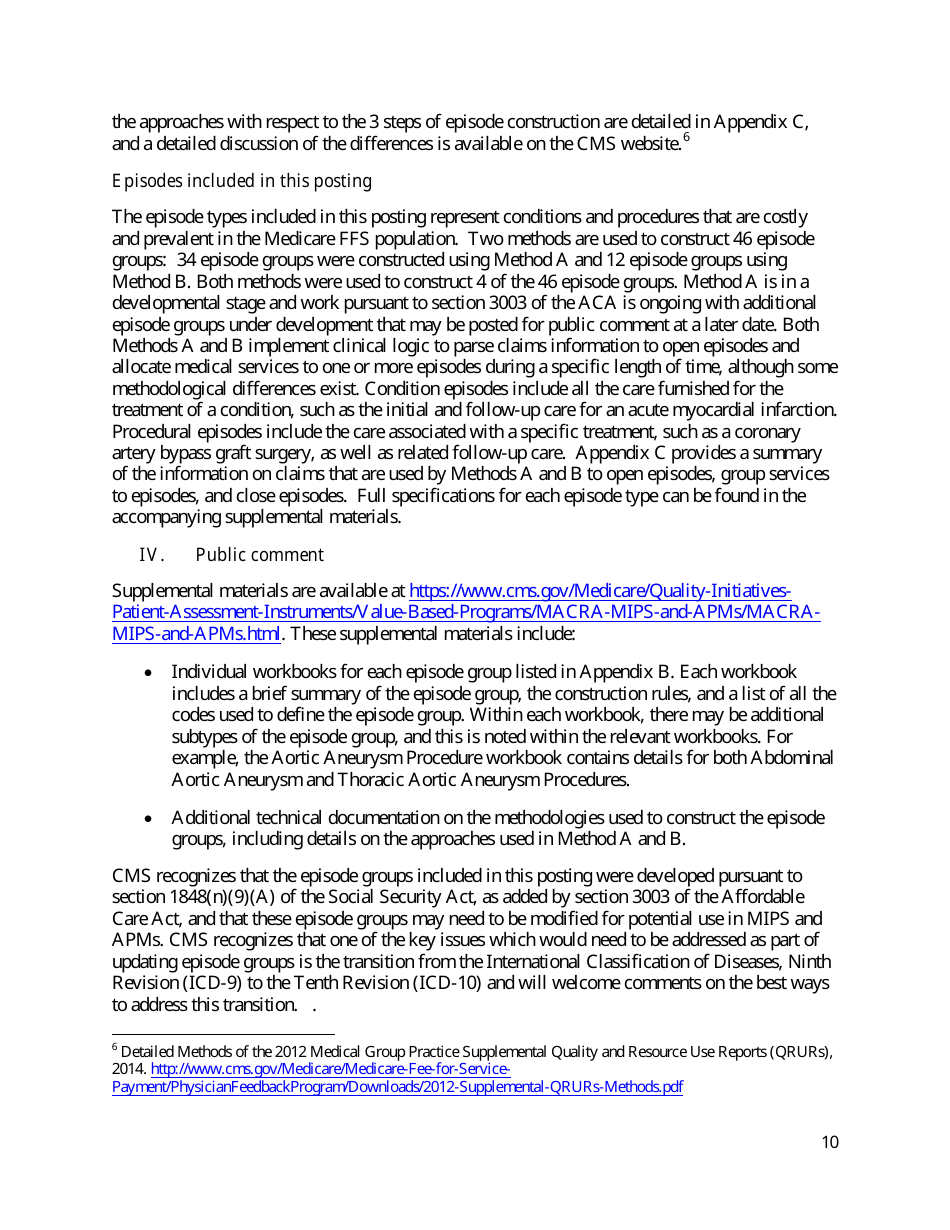 Cms Episode Groups (Macra: Mips  Apms), Page 10