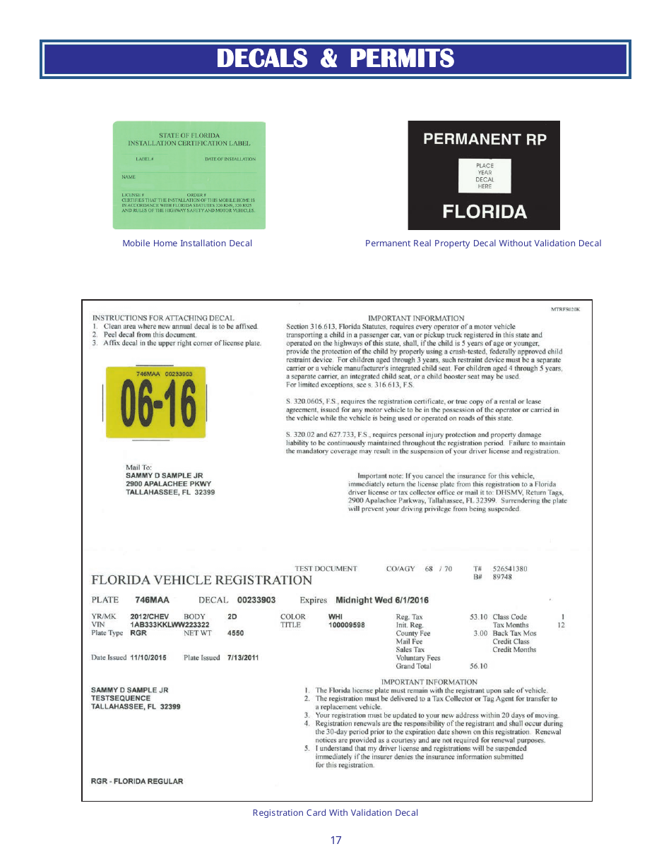 Form HSMV80003 Florida License Plates - Florida, Page 17