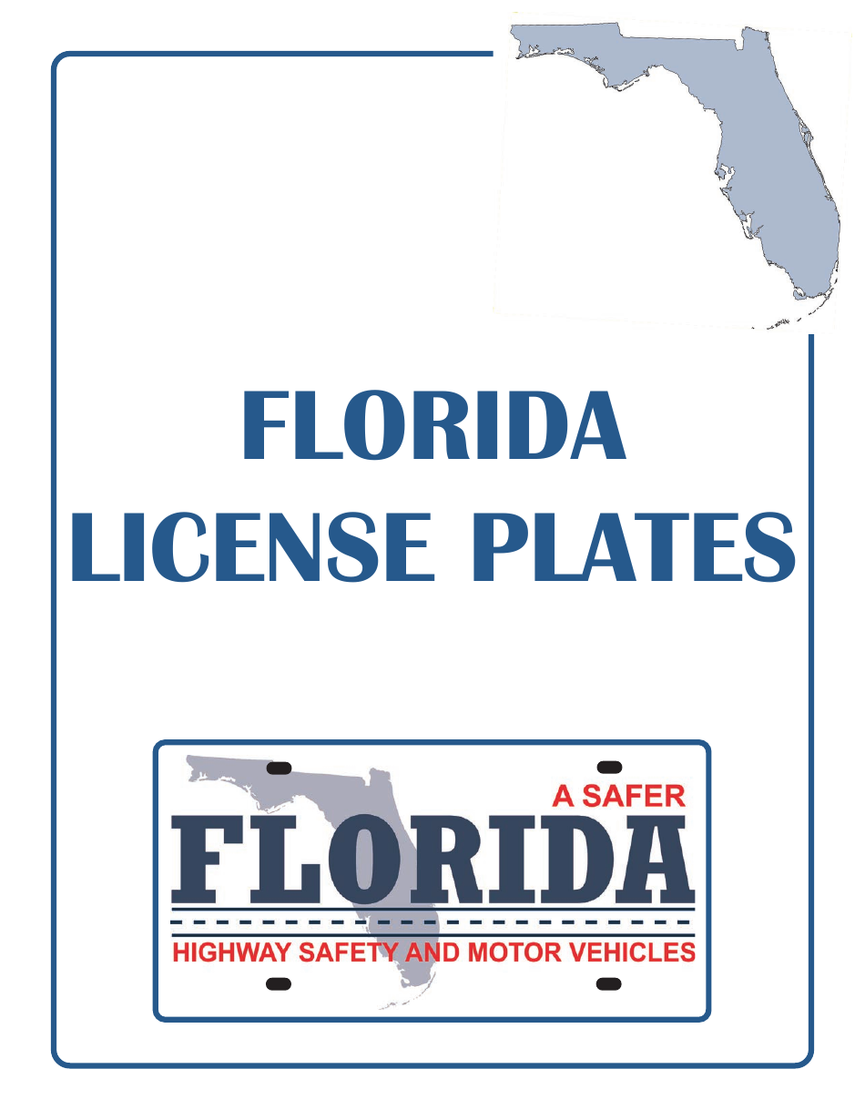 Form HSMV80003 Florida License Plates - Florida, Page 1