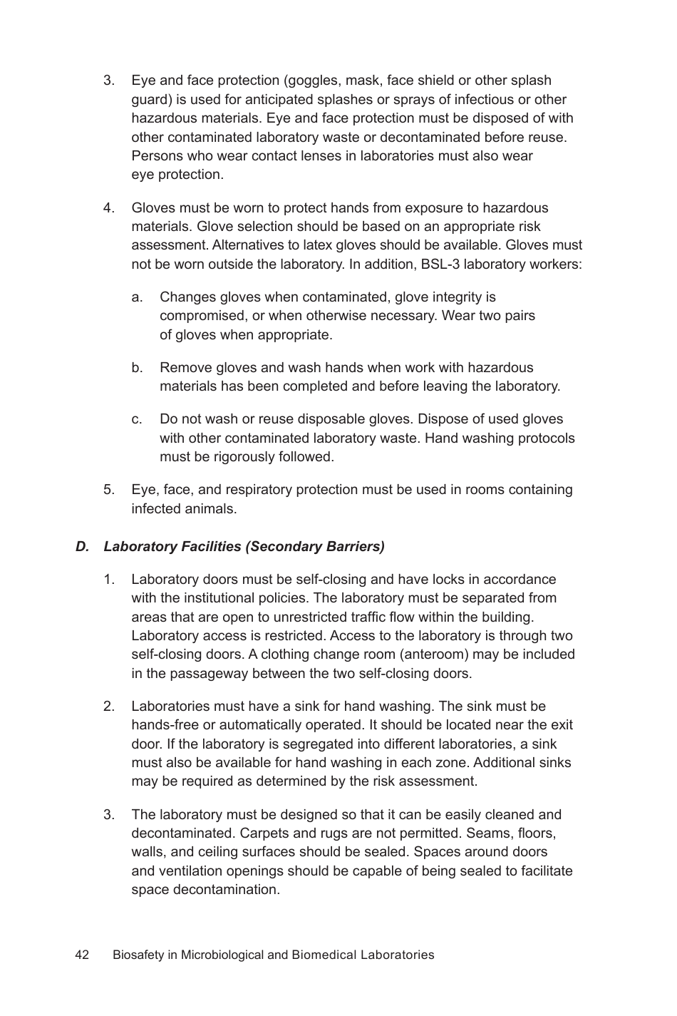Biosafety in Microbiological and Biomedical Laboratories: Section IV - Laboratory Biosafety Level Criteria, Page 13