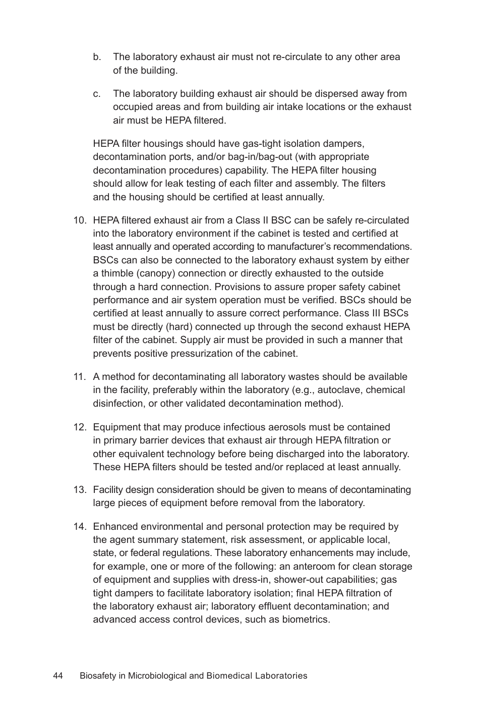 Biosafety in Microbiological and Biomedical Laboratories: Section IV - Laboratory Biosafety Level Criteria, Page 15