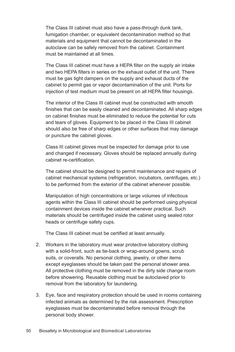 Biosafety in Microbiological and Biomedical Laboratories: Section IV - Laboratory Biosafety Level Criteria, Page 21