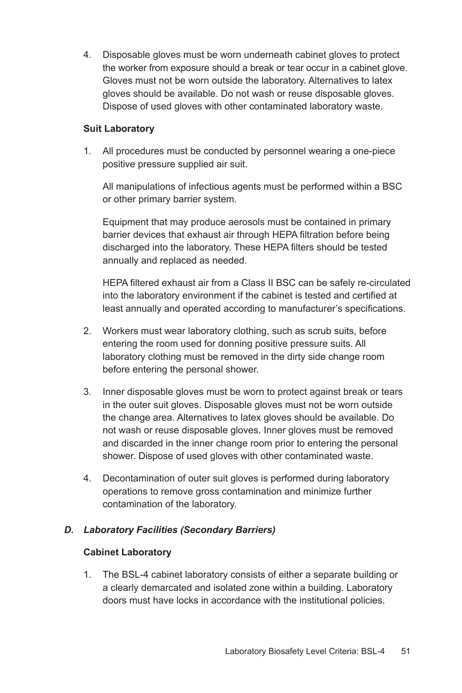 Biosafety in Microbiological and Biomedical Laboratories: Section IV - Laboratory Biosafety Level Criteria, Page 22