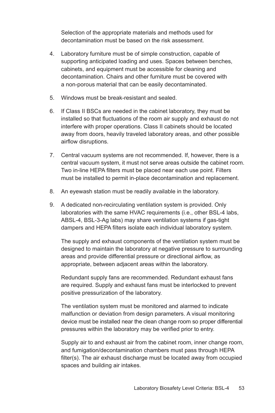 Biosafety in Microbiological and Biomedical Laboratories: Section IV - Laboratory Biosafety Level Criteria, Page 24