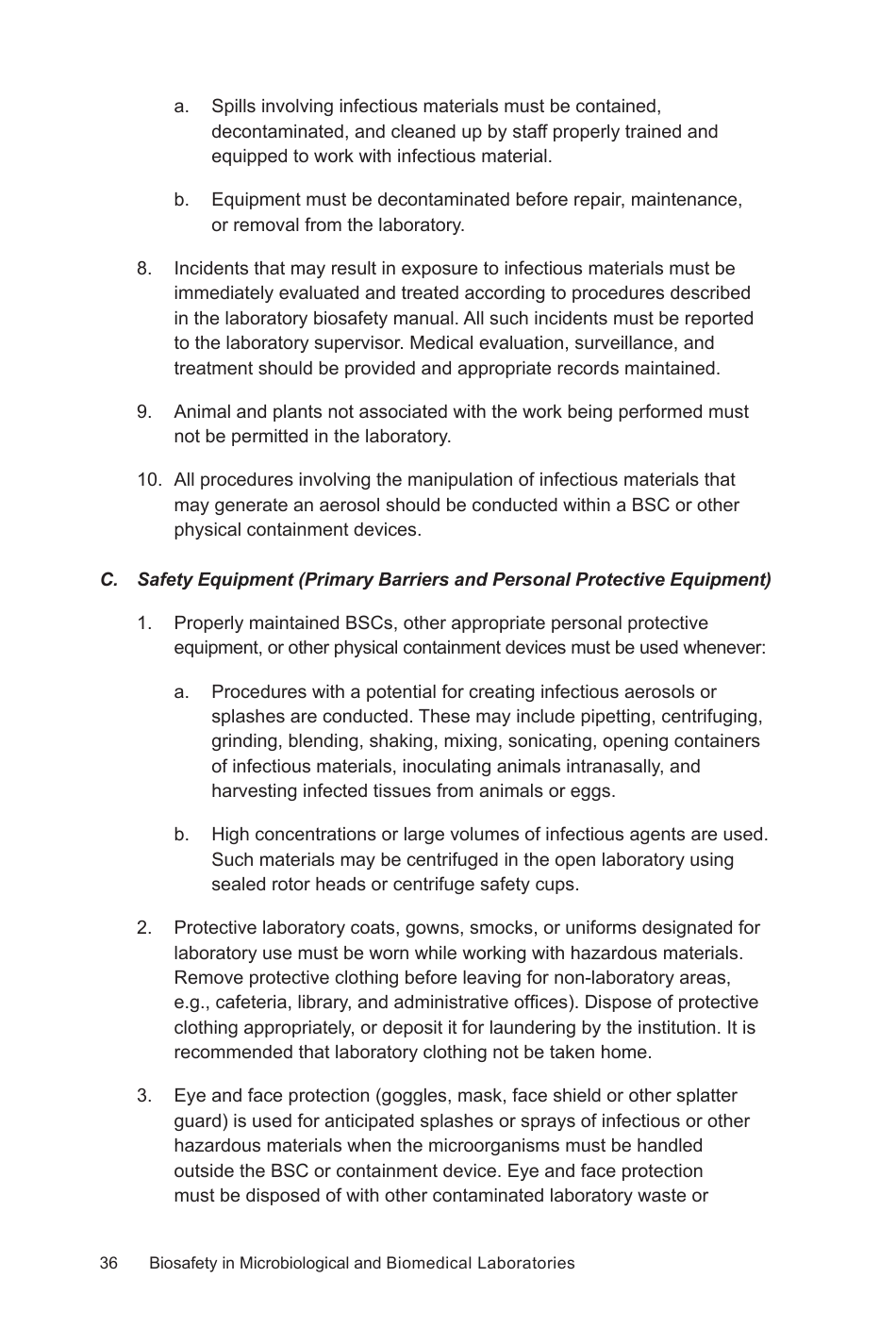 Biosafety in Microbiological and Biomedical Laboratories: Section IV - Laboratory Biosafety Level Criteria, Page 7