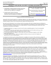 Document preview: Form SSA-7050-F4 Request for Social Security Earnings Information