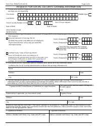 Form SSA-7050-F4 Request for Social Security Earnings Information, Page 2