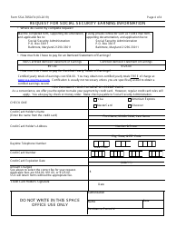 Form SSA-7050-F4 Request for Social Security Earnings Information, Page 4
