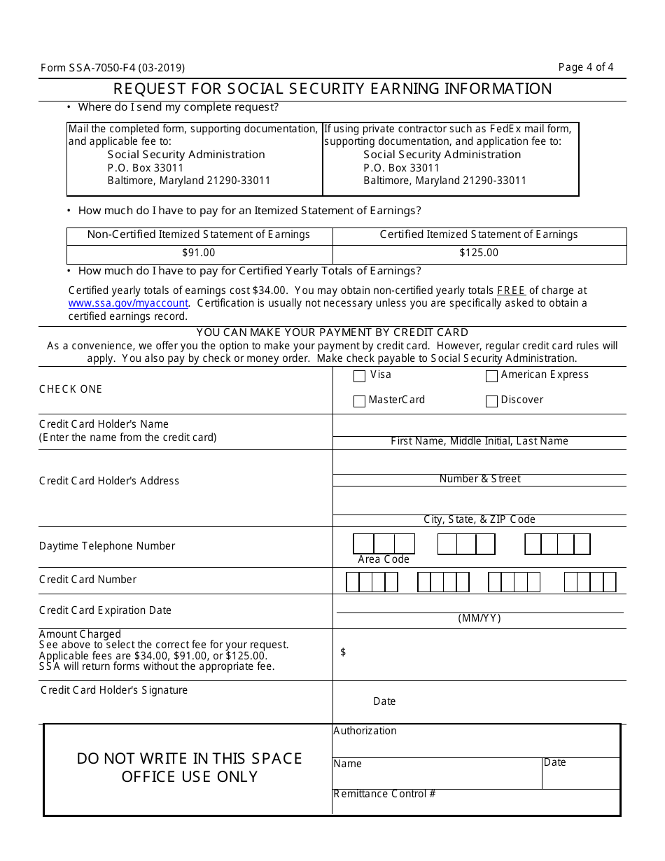 Form Ssa 7050 F4 Fill Out Sign Online And Download Fillable Pdf Templateroller 1965