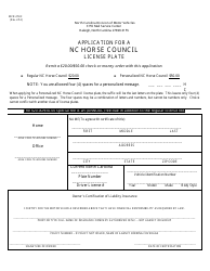 Document preview: Form MVR-27HC Application for a Nc Horse Council License Plate - North Carolina